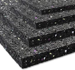 Anti-trillingsmat - Rubberen mat Dempingmat - Apparatuur Dempen - Scheurvast en antislip - 625 x 150 cm - Zwart — thumbnail 1
