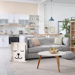 Set van 2 Wasbare Canvas Waszakken met Trekkoord, 60x48cm, Grote Capaciteit voor Kleding en Linnen, Ideaal voor Wasmachinegebruik — thumbnail 5