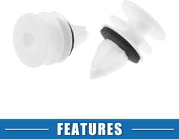 Solidchoice- Deurbekledingsclips - Duurzaam Kunststof - 10 Stuks - Wit - Slijtvast - Voor Chevrolet/Buick - Totale Lengte 28 mm - Autoclips — thumbnail 4