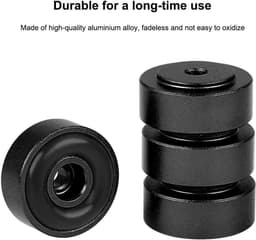 Schokdemper Pads - Speaker Voetjes Isolatie - Audio Verbeteren - Aluminium Legering - 20 x 8 mm - Zwart — thumbnail 5