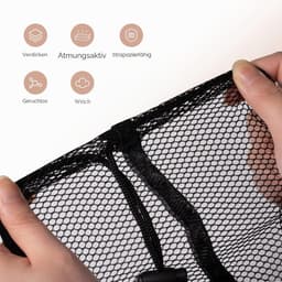 1 stuks waszak met trekkoord, 70 × 90 cm mesh waszakken voor delicate zware netto waszak voor wasmachine, Wasmachinenet, robuuste en duurzame nettas, Zwart — thumbnail 5