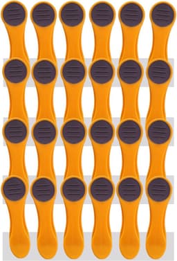 Wasknijpers - Wasclips Kledingklemmen - Kleding Drogen - Softgrip Siliconen - 24 stuks - Groen/Grijs — thumbnail 3