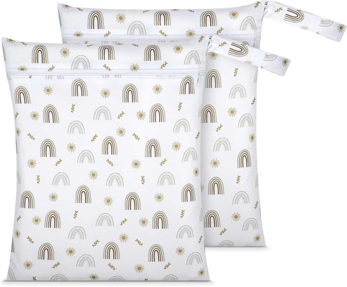 Bags, Natte Dry Bag Waterdichte Reistas, Stoffen Luiertas met Handvat & Rits, Wasbare Reistas Organizer Yogatas — afbeelding 1