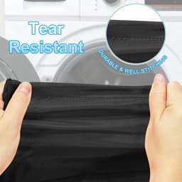 Polyester waszak, 2 stuks 12 x 9 inch zware reistas met trekkoord, scheurbestendig, opslag voor vuile kleding voor reizen, camping, college slaapzaal, zwart — thumbnail 4