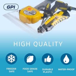 GPI - 6 Mil, extra stevige, heldere hersluitbare plastic ritszakken, 6" X 9", prikbestendig, sterke polyzakken met lockrits, voor schroeven, moeren, bouten & — thumbnail 3