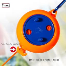 Stunq® Intrekbaar Droogrek 8m – Draagbaar Oprolbaar Wasrek voor Camping en Outdoor — thumbnail 2