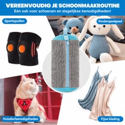2-in-1 Schoenwaszak & Koffer Organizer – Set van 2 – Met Schoenborstel – Microvezel Waszak voor Reis, Camping en Wasmachine – Herbruikbaar — thumbnail 2