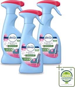 3 x Febreze – Textielspray – Roze Anjers – 375 ml - Grootverpakking - Vaatwasstrips - Textielgeur - Textielverzorging - Geurverwijdering - Textielspray - Roze Anjers — thumbnail 1