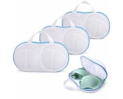 VHV - Bh waszakken - 4 stuks - 35 cm - Blauw - Anti-vervorming - Bh waszakje - Kledingzakjes - op reis