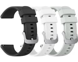 Wanme 3-delige armband voor Garmin Vivoactive 4S / Vivomove 3S / Venu 2S / Venu 3S, zachte siliconen armband voor Garmin Forerunner 265S / 255S