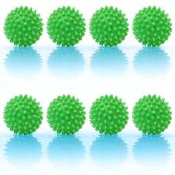 8x Witte Wasmachinestofballen voor Zachte Kleding & Snellere Droogtijd — thumbnail 1