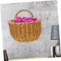 1set Handgeweven Wandopbergmanden Voor Groenten Fruit Decoratieve Opbergoplossing Voor Uien Knoflook Aardappelen Voor Keuken Interieurdecoratie — thumbnail 4