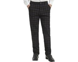 Geruite broek voor mannen skinny jurk broek slim fit zakelijke casual jurk chino's