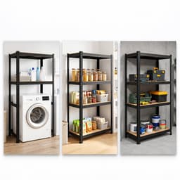 Wasmachine rek - 180 x 130 x 40 cm - tot 600 kg - zwart — thumbnail 5