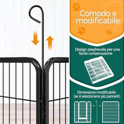 Grondanker hond Puppybox Dierenloopstal Vrijloop Honden Loopstal - 8 panelen - 80 x 100 cm Grondanker hond — thumbnail 2