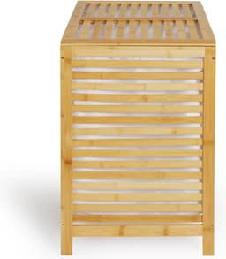 Lifa Bathing Dubbele bamboe wasmand - 2 vakken - Polyester&Bamboe - draagvermogen 10kg - 60x40x58cm — thumbnail 3