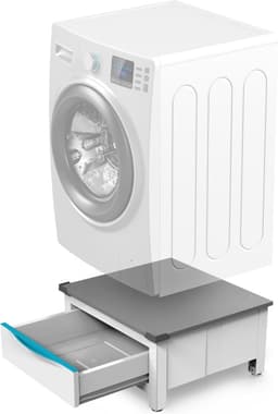 Verhoger voor Wasmachine of Droger met Uittrekbare Lade 28 L - Technopolymeer, Max. 250 Kg, Wit — thumbnail 2
