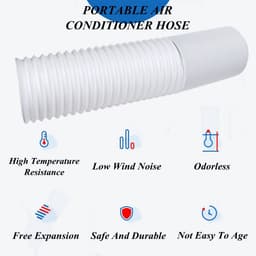 Allecto - Flexibele Air Conditioner Afvoerslang - 2 Meter lengte - Geschikt voor Gasfornuizen - 13 cm diameter - Verlengsnoer voor Airco's - Ideaal... — thumbnail 2