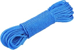 Waslijn Touw - Kledinglijn Koord - Buiten Kleding Drogen - Stevig Weerbestendig Materiaal - 20 Meter Lengte - Blauw — thumbnail 5