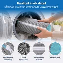Tomec® Schoenenwaszak Set van 2 Stuks – 2-Delige Waszak Schoenen met Rits – Wasmachine Wasnet voor Schoenen & Sneakers – Aan Schoenvorm Aangepast Ontwerp – 360° Uitgebreide Reiniging — thumbnail 2