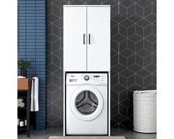 Skye Decor, Wasmachinekast, KD119 - 5197, Melamine, Wit, 65 x 62,5 x 181,8 cm