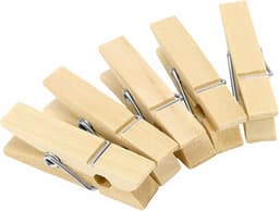Houten Mini Knijpers - Kleine Ambachtelijke Clips - Foto's Ophangen - Natuurlijk Hout Materiaal - 3.5 cm - Houtkleur — thumbnail 5