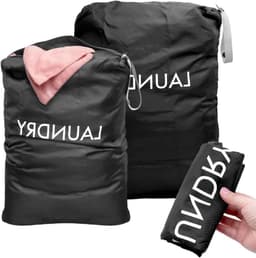 Waterdichte waszakken voor vuile was - 2 stuks, opvouwbare waszakken voor thuis en op reis, ideaal voor vakantie en organisatie — thumbnail 1