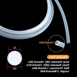 Flexibele Voedselveilige Siliconen Slang van 3m, 10mm ID x 13mm OD, Transparante Water- en Luchtbuizen voor Pompoenoverdracht en Tuinieren — thumbnail 5