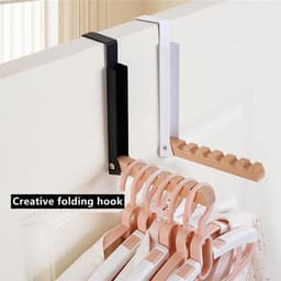 Dailygoods- Droogrek Opvouwbaar - Over de Deur Haken - Multifunctioneel - Kapstok - Draagbaar - 16 cm Uitgeschoven — thumbnail 3