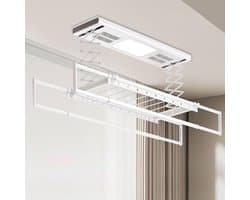 Droogrek Plafond - Kledinglift Elektrisch - Ruimte Besparen - Afstandsbediening Bediening - 45 kg Draagkracht - Aluminium