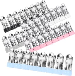 Wasknijpers Roestvrij Staal - Antislip Clips - Kleding Drogen - Niet-afgevend Rubber - 40 Stuks - 5 Kleuren — thumbnail 1