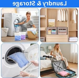 Cosensi - Set van 4 Kleine Mesh Waszakken met Rits voor Delicate Kleding — thumbnail 4
