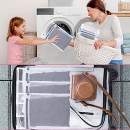 Waszakken Set van 4 Stuks - Mesh Wasnetten met Rits voor Ondergoed, Bh's, Sokken en Babykleding - Ideaal voor Wassen en Bescherming van Kleding — thumbnail 2