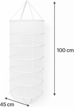 Zeven- en Drognet 5 Lagen Ø 45 cm voor Kruiden Drogen in Growbox — thumbnail 5