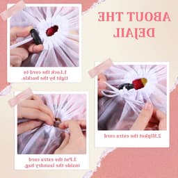 6 Stuks Waszakken van Gaas, 4 Netzakken met Rits en 2 Trekkoordzakken voor Ondergoed, Sokken en Kleding - Ideaal voor Thuis en Reizen — thumbnail 4