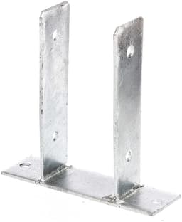 1x Siwitec U-paalanker voor inschroeven, vrije breedte 71 mm, hoogte 200 mm, U-profiel van thermisch verzinkt staal, U-hoekbeugel, grondanker, balkdrager, schroefanker — thumbnail 1