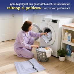 Stevige waszakken met rits, 10 stuks, ideaal voor delicate was zoals ondergoed, sokken en beddengoed — thumbnail 2