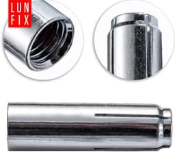 Inslaganker M20 - Slaganker stalen plug - Zware lasten bevestigen - Verzinkt staal corrosiebestendig - M20 20mm diameter - Zilver — thumbnail 2