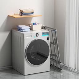 GELLDG Klein wasrek geschikt voor op het balkon - Uitschuifbaar en opvouwbaar - Wasrek voor radiator - Wandwasrek - Geschikt voor binnen- en buitengebruik - 38-55 cm - Inclusief winddicht sokkenrek — thumbnail 5