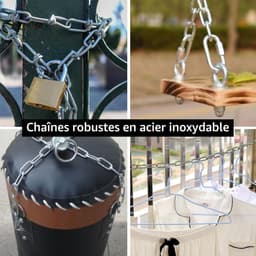 Roestvrij stalen ketting 6 meter - 304 legering - multifunctioneel voor hekken, honden, zwaaien, drogen wasgoed — thumbnail 3