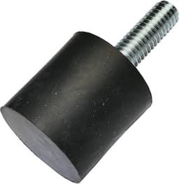 Set van 4 rubberen trillingsdempers met M6 schroefdraad - Ø20 mm H: 20 mm - Belasting tot 30,8 kg per voet — thumbnail 5