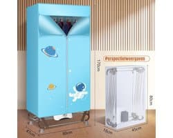 Florixa® Elektrisch Droogrek - Droogrek - Droogrek Elektrisch - 150cm Hoog - 1500W - Lichtblauw - 80cm x 46cm x 168cm