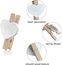 Mini Houten Wasknijpers met Jute Touw en Ophanghaken voor Foto's en Decoratie — thumbnail 5