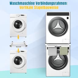 Tussenbouwframe - Verbindingsframe - Wasmachine Droger Stapelen - Met Uittrekbare Plank - Universeel — thumbnail 5