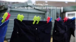 Intrekbare waslijn 15 meter - Ruimtebesparende en weerbestendige kledingdroger — thumbnail 3