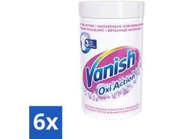 6 x Vanish Oxi Action - Vlekkenverwijderaar Poeder - Zonder Bleek - Witte Was - 1.5 Kg - Vlekkenverwijderaar - Waspoeder - Witte Was - Wasmiddel - Vlekken Verwijderen