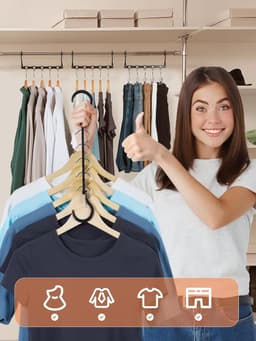 10-pack magische hangers, ruimtebesparend, sterk plastic voor het ophangen van zware kleding — thumbnail 4