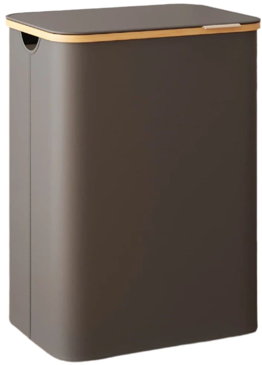 Wasmand - kleding verzamelaar - wasbak - 130L capaciteit - 52 cm x 38,5 cm x 70,5 cm - Duurzaam Oxford & Bamboo Design — afbeelding 1