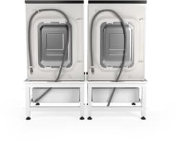Wasophoogte® Wasmachine verhoger met lade - Dubbele wasmachine opbouwmeubel - Wasmachine sokkel - 42cm hoog - Wit - Universeel - 65*60,5 (LxB) - Inclusief wandbeugels — thumbnail 4