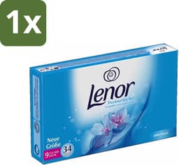 1 x Lenor - Droogtrommeldoekjes - Aprilfris - Textielverfrisser - 34 Doekjes - Droogtrommeldoekjes - Wasdoekjes - Textielverfrisser - Frisheid - Statische Elektriciteit — thumbnail 1